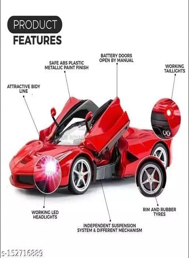 Galaxy Hi-Tech Rechargeable Remote Control Sports Car With Openable Doors, LED Lights for Kids 3-10 Years Old - Big Size RC Car Toy With High Speed, Multicolor - Image 3